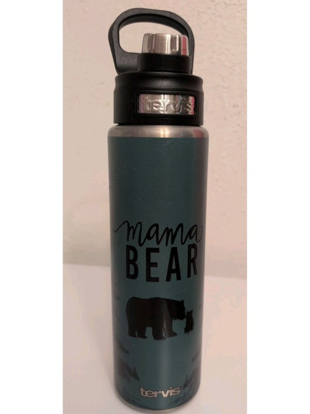Tervis Green Mama Bear 24oz Insulated Stainless Steel Bottle Twist Lid Tumbler